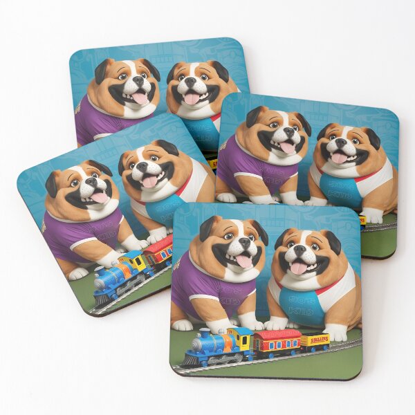 Item preview, two cute adorable laughey dogs designed and sold by The Far Far North.