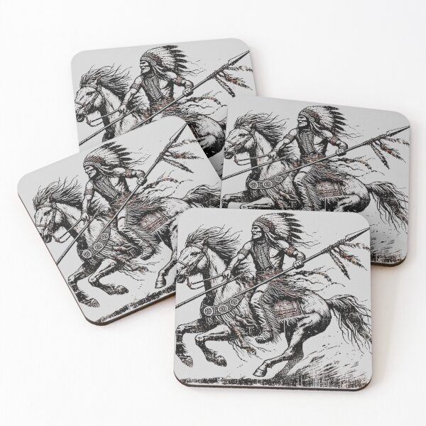 Item preview, Cherokee warrior on the horse riding designed and sold by BestDetailer.