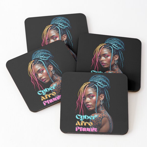 Item preview, Cyber Afro Phunk – Futuristic Afrocentric Beauty Art designed and sold by QPTheeArtist.