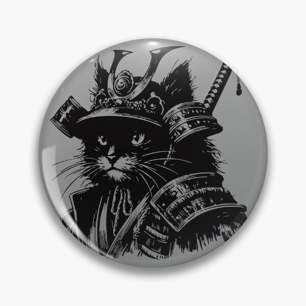 Item preview, Cat Samurai Portrait Japan Vintage designed and sold by TomFrontierArt.