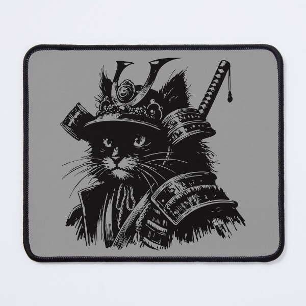 Item preview, Cat Samurai Portrait Japan Vintage designed and sold by TomFrontierArt.