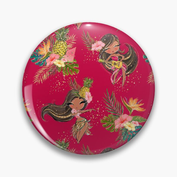 Item preview, Hula Girls Tropical Pattern on Red designed and sold by KaramfilaS.