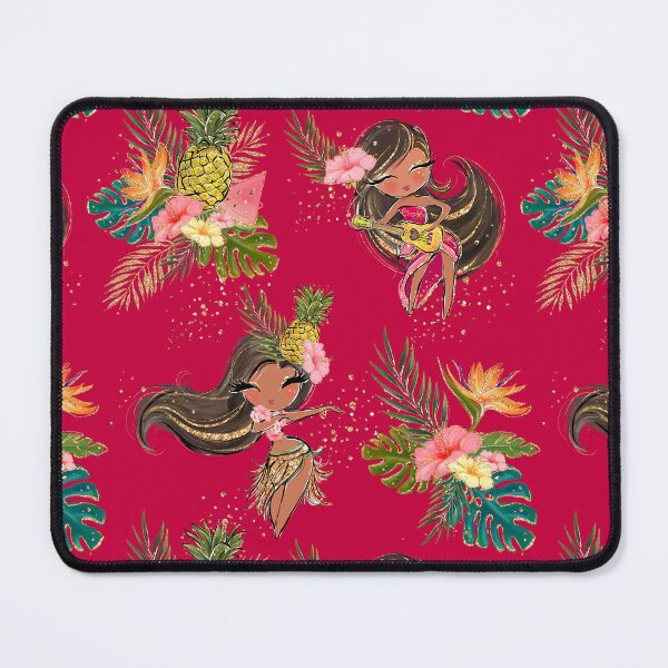 Item preview, Hula Girls Tropical Pattern on Red designed and sold by KaramfilaS.