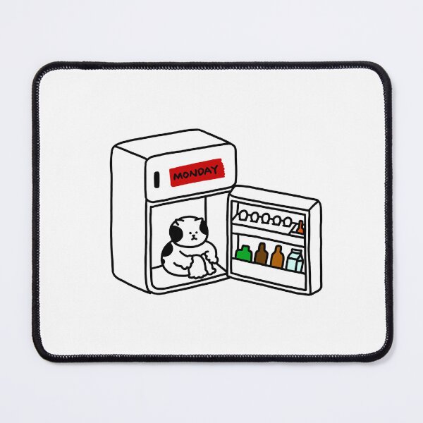 Item preview, a Cat in the refrigerator on Monday designed and sold by superbaechoo.