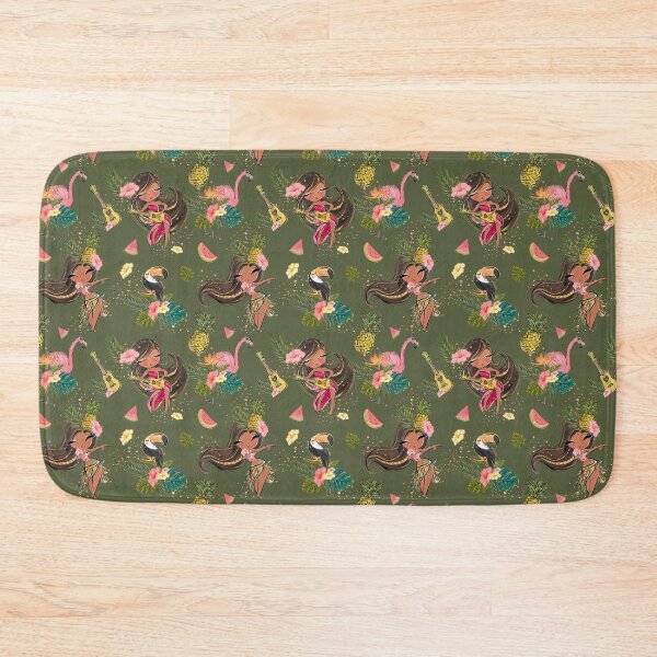 Item preview, Hula Girls Tropical Pattern on Green designed and sold by KaramfilaS.