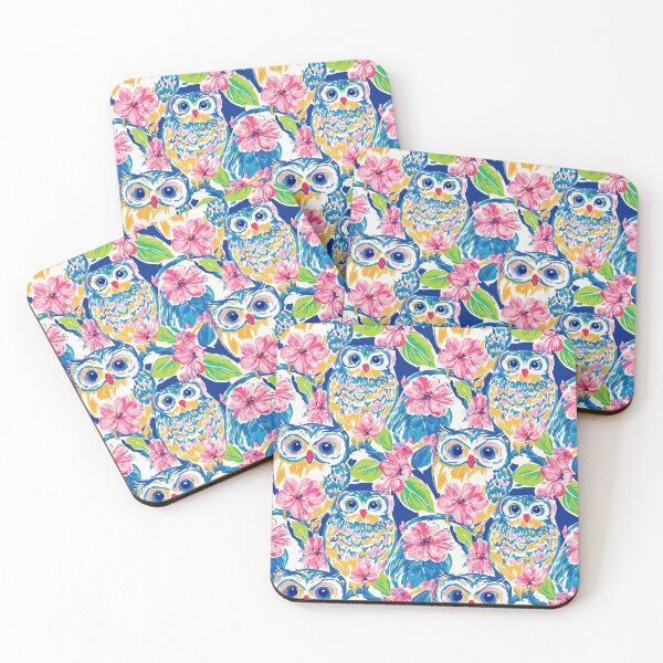 Item preview, artistic vibrant owl pattern designed and sold by PoppyLaneStudio.