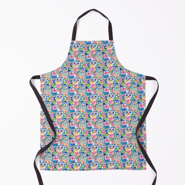 Item preview, artistic vibrant owl pattern designed and sold by PoppyLaneStudio.
