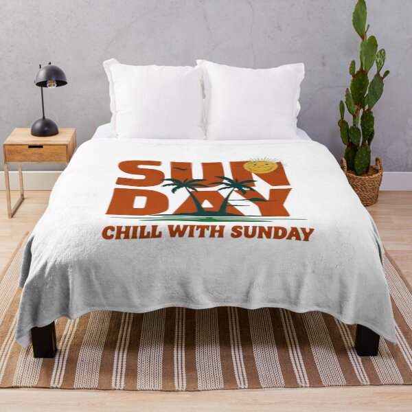 Item preview, Tropical Retro "SUNDAY" Poster with Palm Trees – Vintage Beach Aesthetic designed and sold by Colorful-Garden.