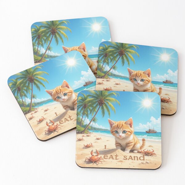 Item preview, Eat sand cute cat designed and sold by Hattan moon.