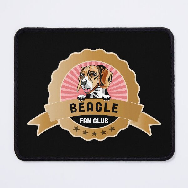 Item preview, Beagle Fan Club Round Peeking English Dog Badge Label designed and sold by eclecTEEq.