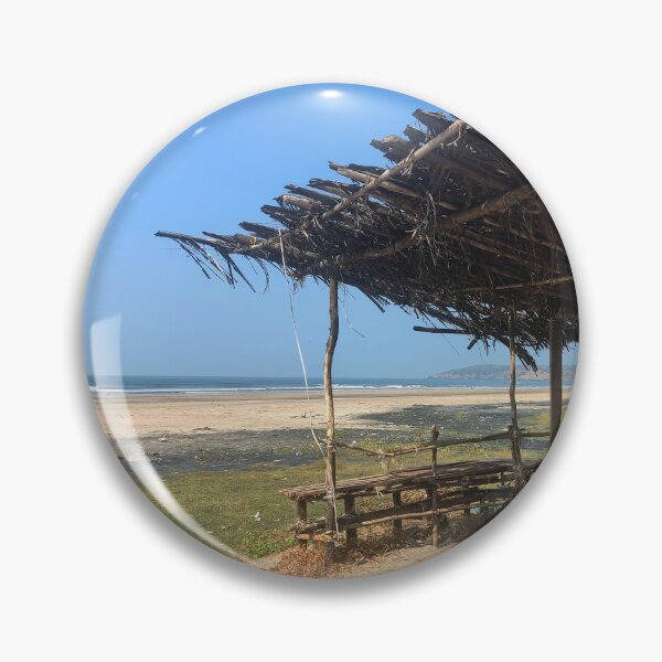 Item preview, wooden construction near Malgund beach in India designed and sold by ZlodziejkaKiwi.