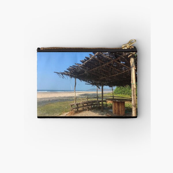 Item preview, wooden construction near Malgund beach in India designed and sold by ZlodziejkaKiwi.