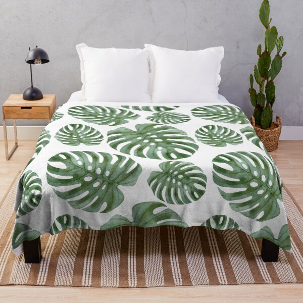 Item preview, monstera plant leaf pattern designed and sold by LivsPlantHouse.