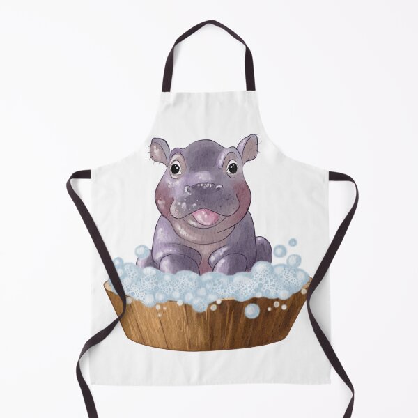Item preview, Baby hippo in a trough of soapy water designed and sold by Ms. Iryna.