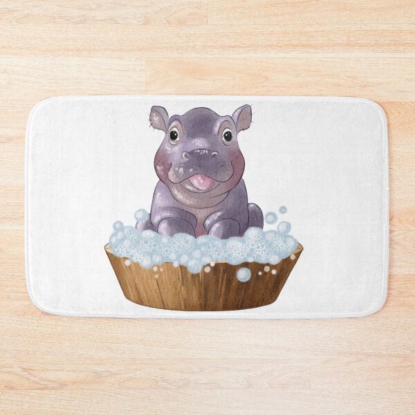 Item preview, Baby hippo in a trough of soapy water designed and sold by Ms. Iryna.