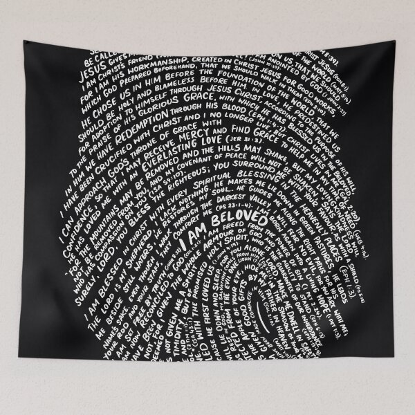 Item preview, God’s Fingerprint Christian Thumbprint Art – Black Bible Verse Wall Print designed and sold by dmotm.