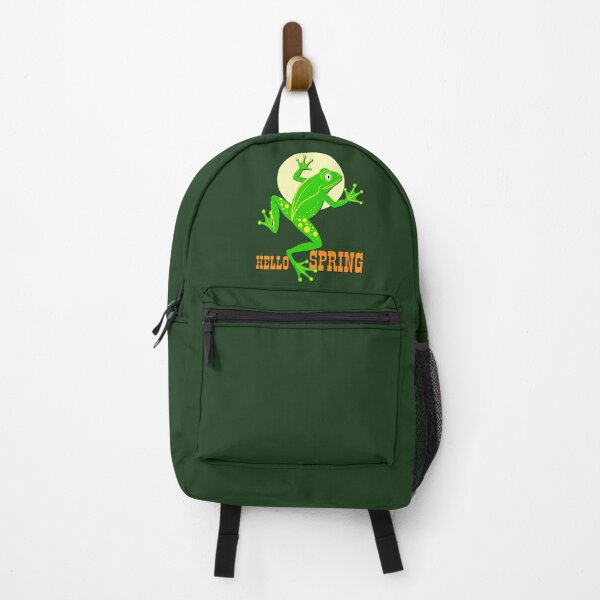 Item preview, Vibrant Spring Frog Illustration - Hello Spring Design designed and sold by VikArtStudio.