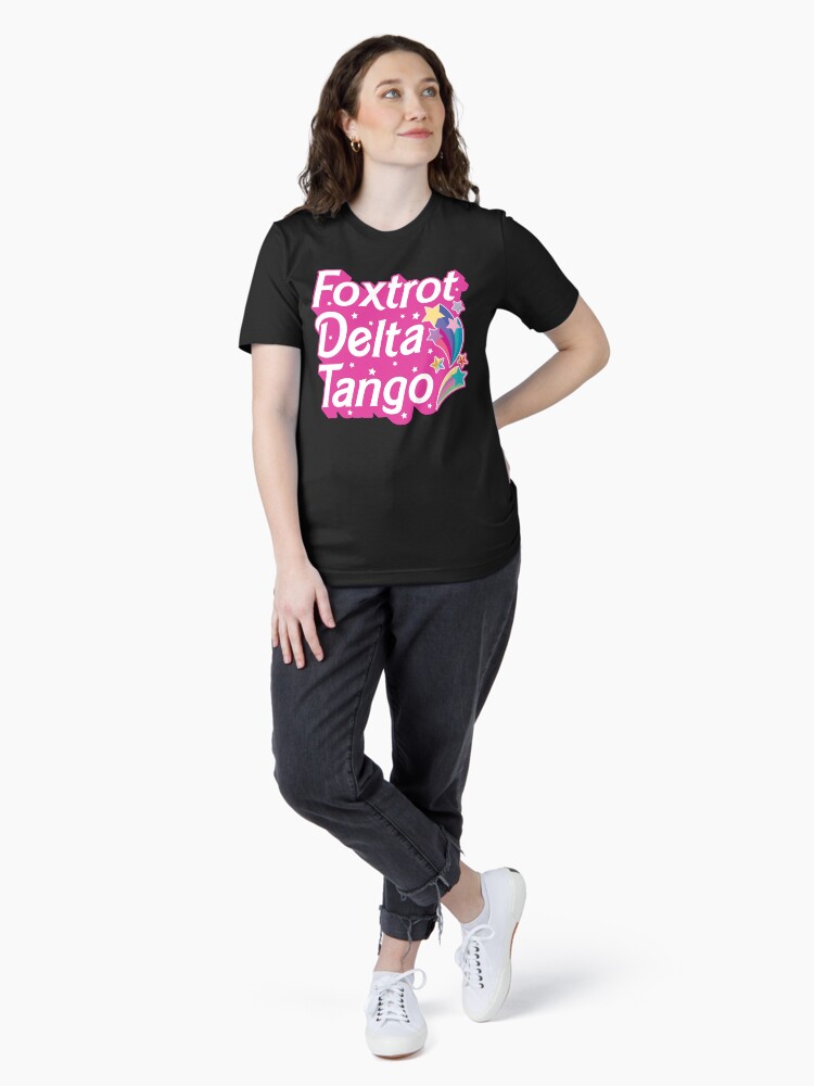 Thumbnail 4 von 7, Essential T-Shirt, Foxtrott Delta Tango Pink designt und verkauft von hammefatal.