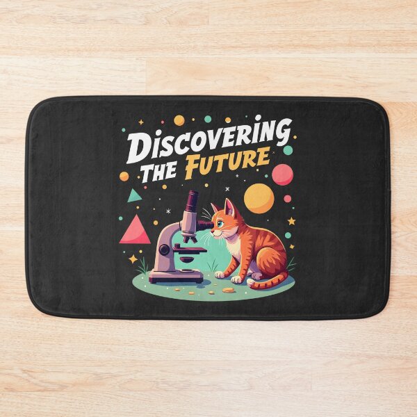 Item preview, Curious Cat checking Microscope - "Discovering the Future" designed and sold by FoxyJags.
