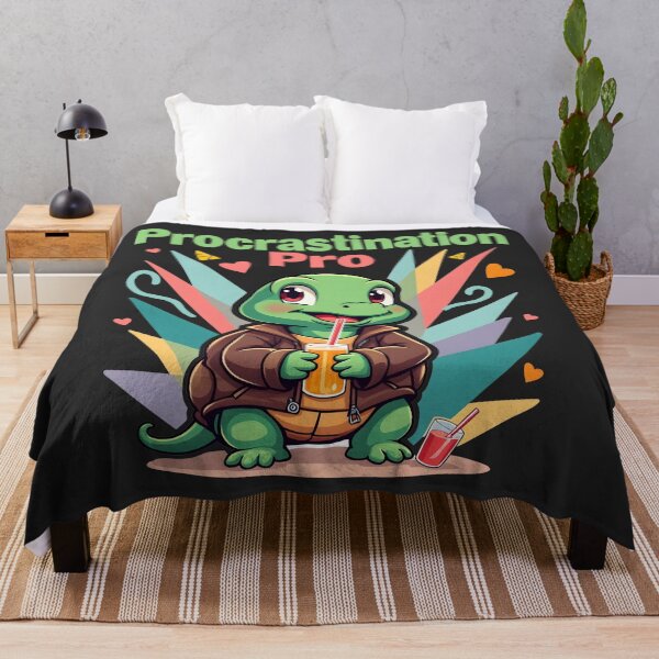 Item preview, A funny procrastination-themed turtle saying "Procrastination Pro" designed and sold by FoxyJags.