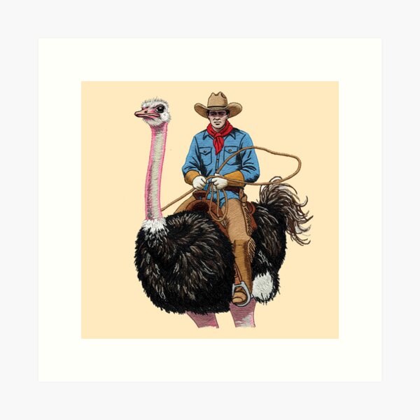 Item preview, ostrich  cowboy designed and sold by Designbyhy.