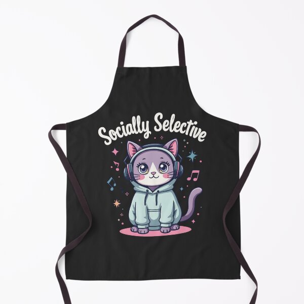 Item preview, Cat saying "Socially Selective" designed and sold by FoxyJags.