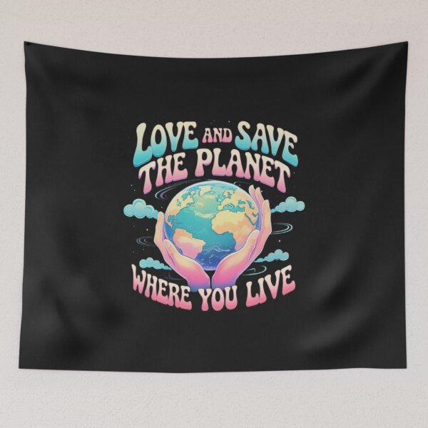 Item preview, love and save the planet where you live designed and sold by DesignNadine.