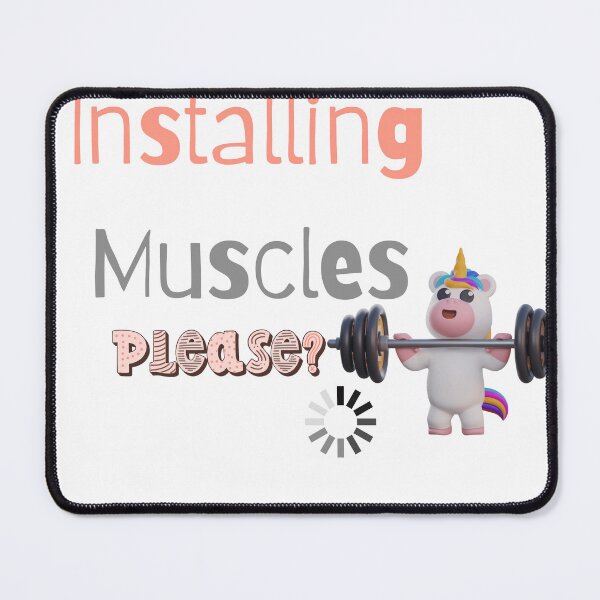 Item preview, Installing Muscles Please Wait T-Shirt – Funny Gym Workout Fitness Tee, Funny Shirt, Valentine Shirt gift, Valentine Day Cut File designed and sold by GAIDREDA.