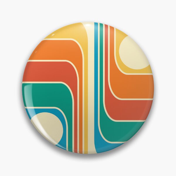 Item preview, Arch Abstract Midcentury Modern Pattern V in vintage Rainbow vibes designed and sold by nineFlorals.