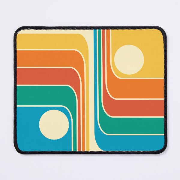 Item preview, Arch Abstract Midcentury Modern Pattern V in vintage Rainbow vibes designed and sold by nineFlorals.