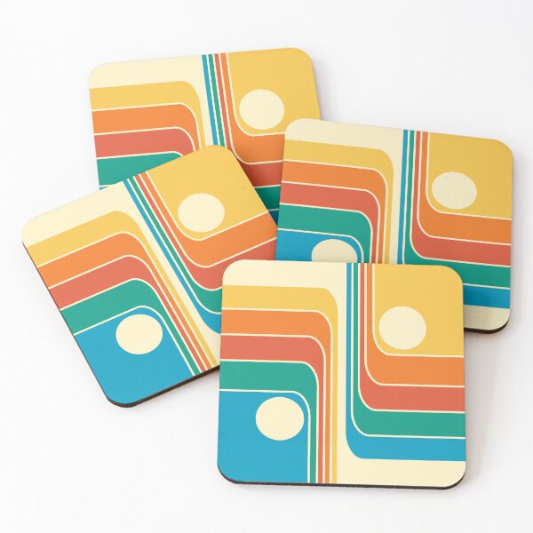 Item preview, Arch Abstract Midcentury Modern Pattern V in vintage Rainbow vibes designed and sold by nineFlorals.