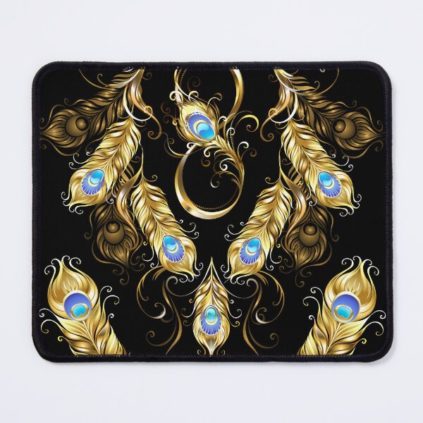 Artikelvorschau, Opulente goldene Pfauenfeder Kunstdruck entworfen und verkauft von Zakrytos ★★★★★.