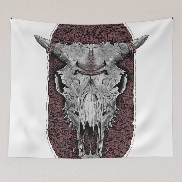 Item preview, Ritualistic Bovine Skull – Dark Occult Art designed and sold by SimplifyCD.