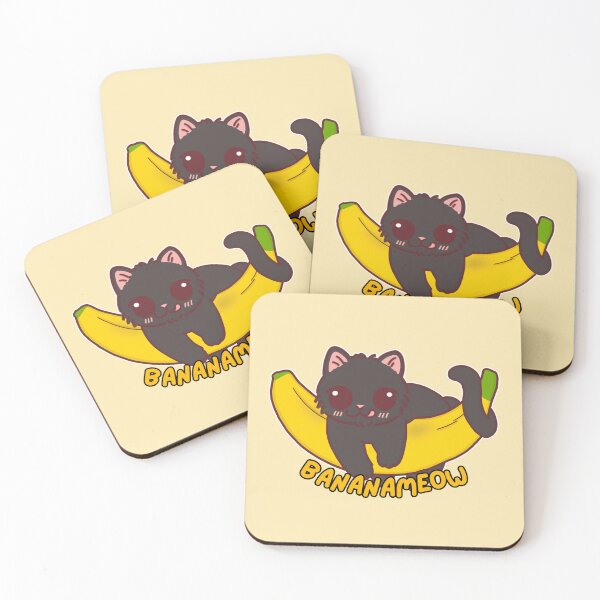 Item preview, Bananameow – A Cute Black Cat Resting on a Banana designed and sold by BGMeYou.