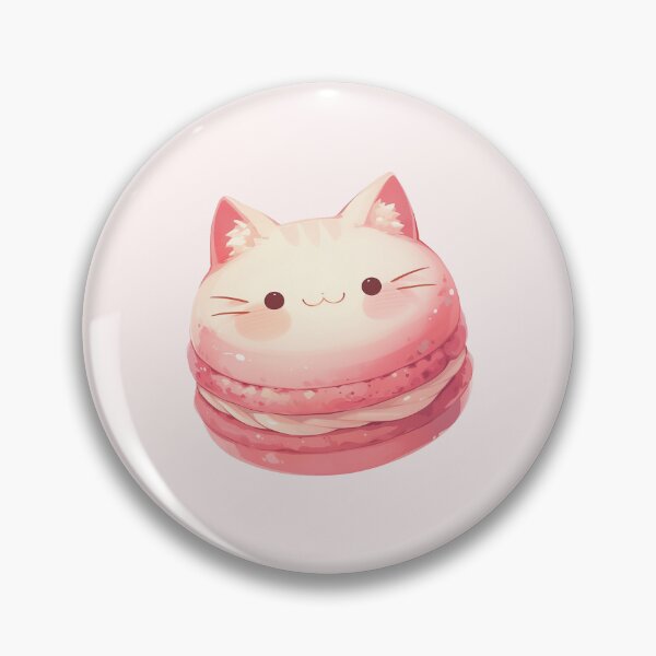 Item preview, Raspberry Cat Macaron designed and sold by NikoNekoDesigns.