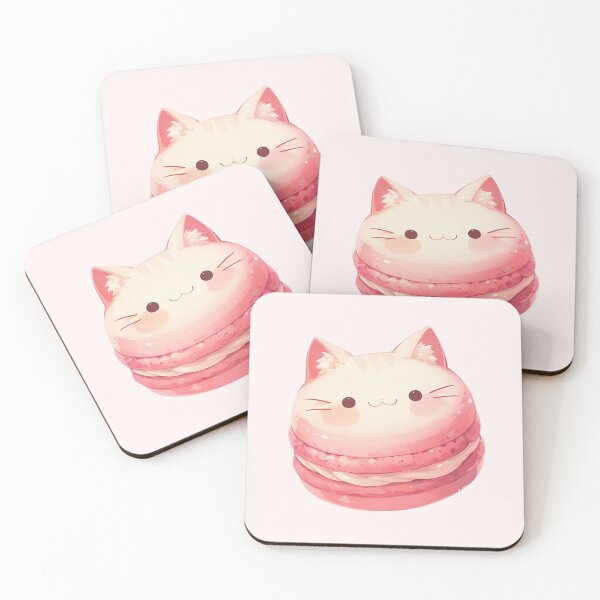 Item preview, Raspberry Cat Macaron designed and sold by NikoNekoDesigns.