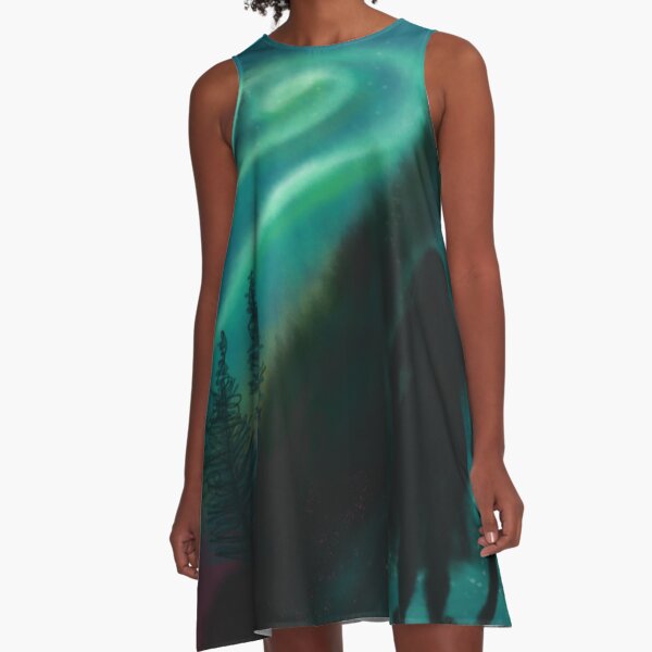 Strike The Drum Of The Elephant God A-Line Dress