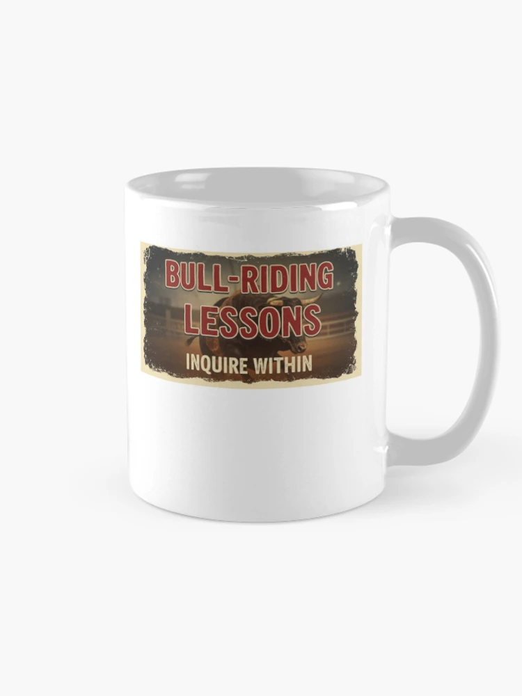 Thumbnail 3 of 6, Coffee Mug, Bull-Riding Lessons, Inquire Within designed and sold by FitEnvy.