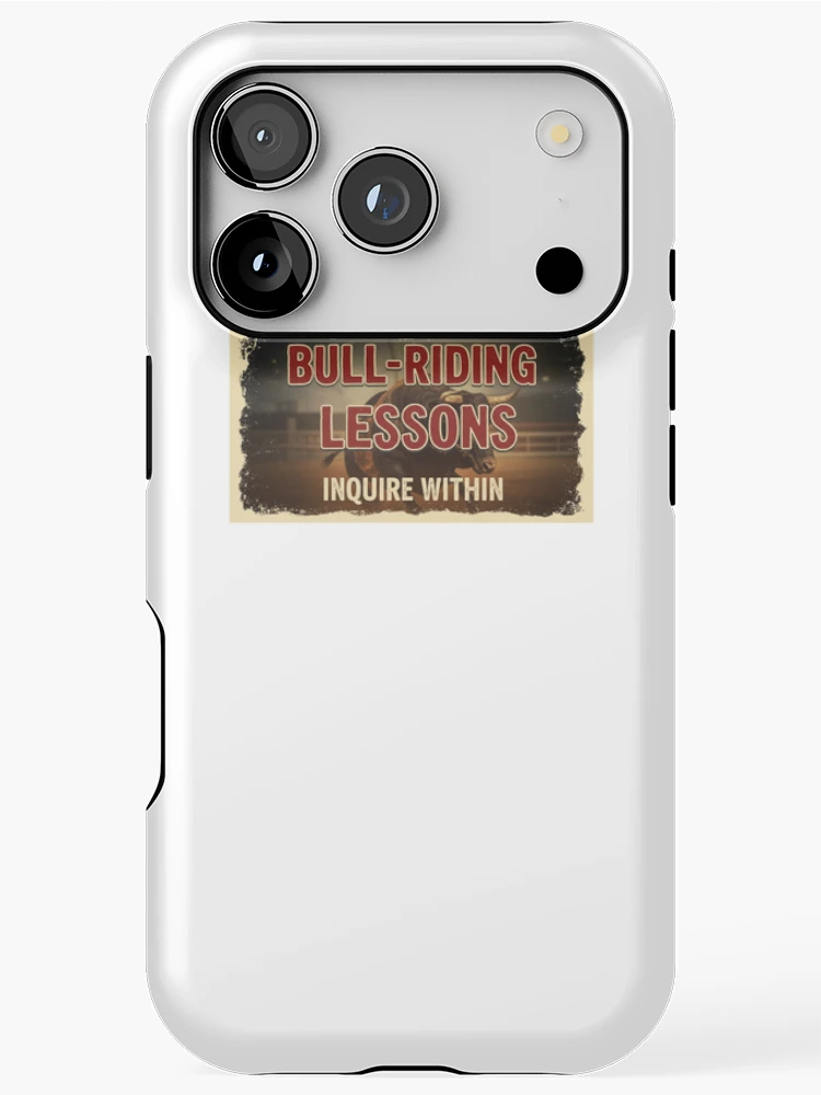 Thumbnail 1 of 4, iPhone Case, Bull-Riding Lessons, Inquire Within designed and sold by FitEnvy.