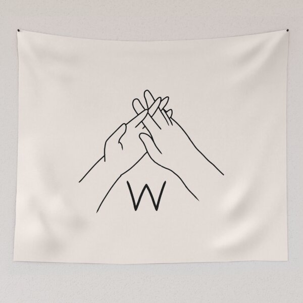Item preview, BSL sign letter W designed and sold by Artistkhg.