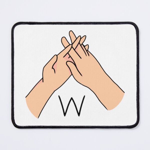Item preview, BSL sign letter W designed and sold by Artistkhg.