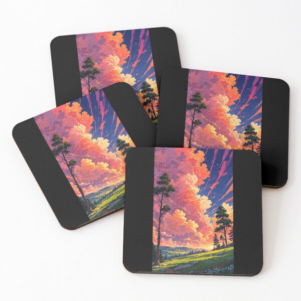 Item preview, Mountain landscape in anime style. designed and sold by ArtCraftLab.