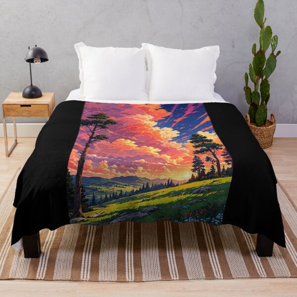 Item preview, Mountain landscape in anime style. designed and sold by ArtCraftLab.