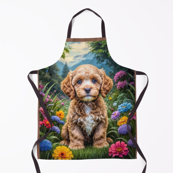 Item preview, Chloe Apricot Cockapoo Puppy Painting designed and sold by Heart and Soul Studio.