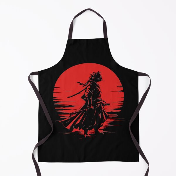 Item preview, Samurai Cat Warrior Under the Red Moon designed and sold by DARK_NOVA.