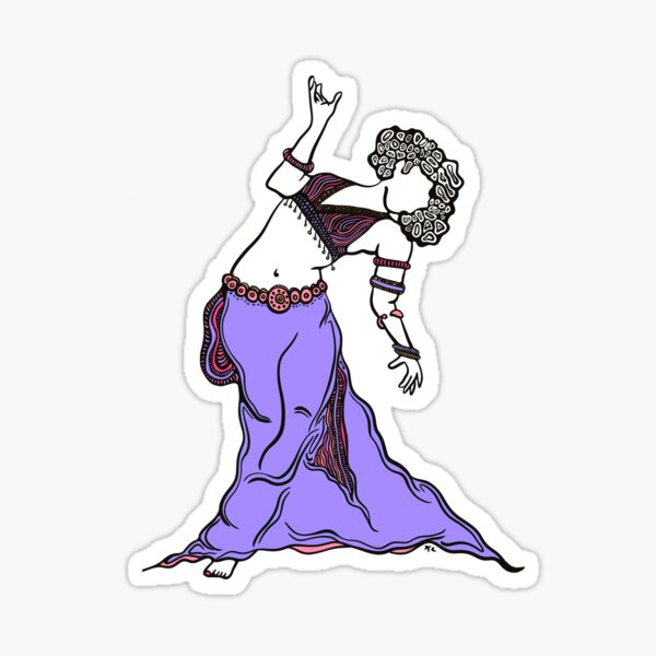 Item preview, Back Bend Belly Dancer PURPLE designed and sold by LayerCakeDigDes.