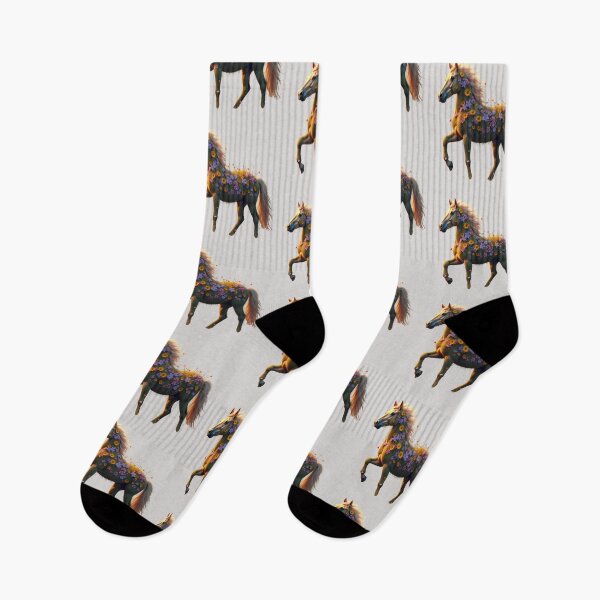 Item preview, Horse Made With Wild Flowers In Spring - Horses Made With Flowers  designed and sold by Smix Pixels.