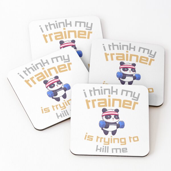 Item preview, I Think My Trainer Is Trying to Kill Me T-Shirt – Funny Gym & Workout Humor Tee, Funny Shirt, Valentine Shirt gift designed and sold by GAIDREDA.