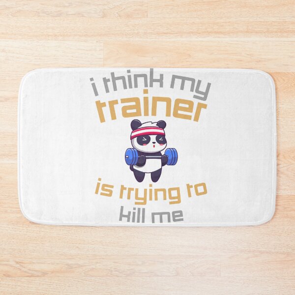 Item preview, I Think My Trainer Is Trying to Kill Me T-Shirt – Funny Gym & Workout Humor Tee, Funny Shirt, Valentine Shirt gift designed and sold by GAIDREDA.