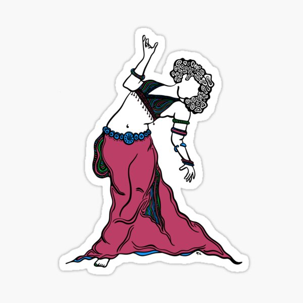 Item preview, Back Bend Belly Dancer RASPBERRY designed and sold by LayerCakeDigDes.